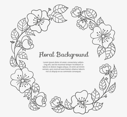 Black painted garland vector material
